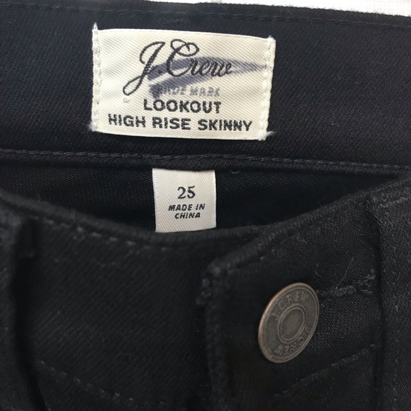 J. Crew Lookout High Rise Black Skinny Jeans - Picture 2 of 11